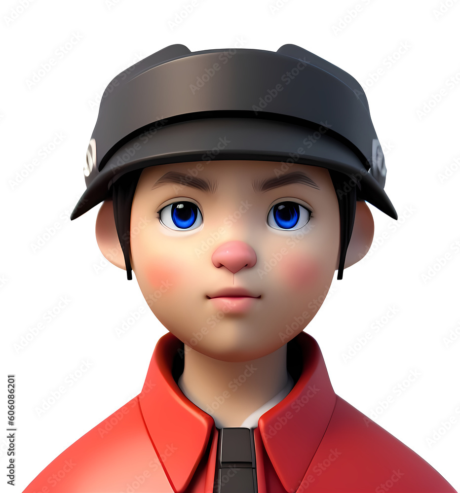 3D Avatar Cartoon High Quality on Transparent Background by generative AI 3D Avatar Cartoon High Quality on Transparent Background by generative AI