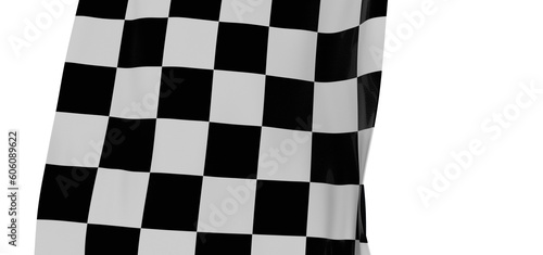 Black and white checkered abstract background. Race background with space for text. Racing flag