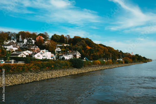 view of the river Hamburg Germany Blankenese district