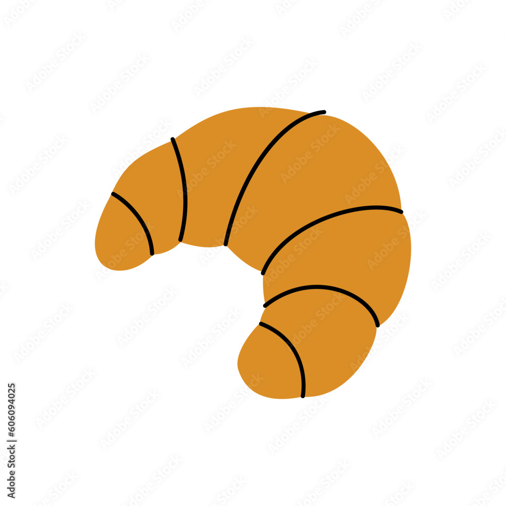 Croissant icon. Bakery pastry products silhouette. Vector illustration. Croissant icon. Bakery pastry products silhouette. Vector illustration.