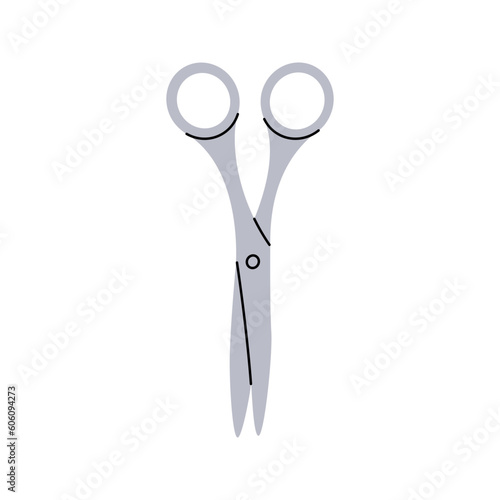 Hairdresser scissors icon. Barber shop and hairdresser tools silhouette. Vector illustration.