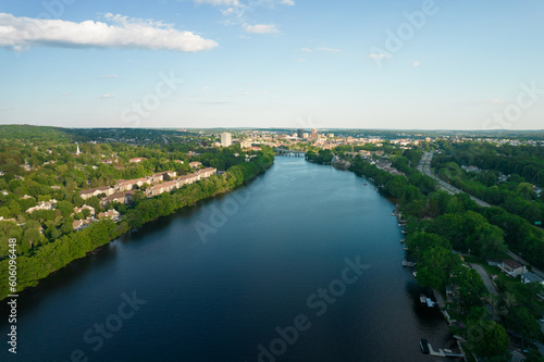 Drone photo of Manchester, NH from the Merrimack © Turner