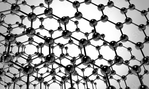The crystal lattice of graphene. Abstract background.