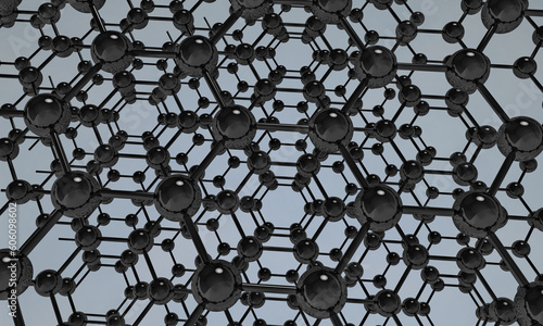 The crystal lattice of graphene. Abstract background.