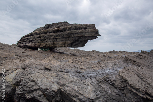 layer rock landscape coast view in shimen Taiwan