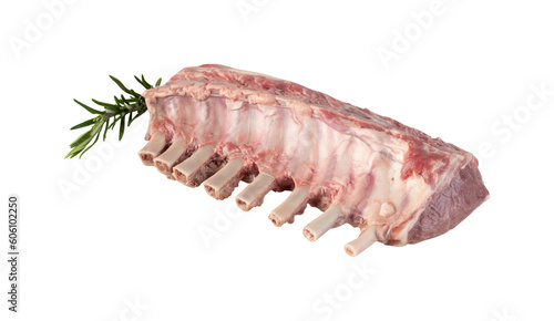 fresh pork ribs with cut out isolated on transparent background