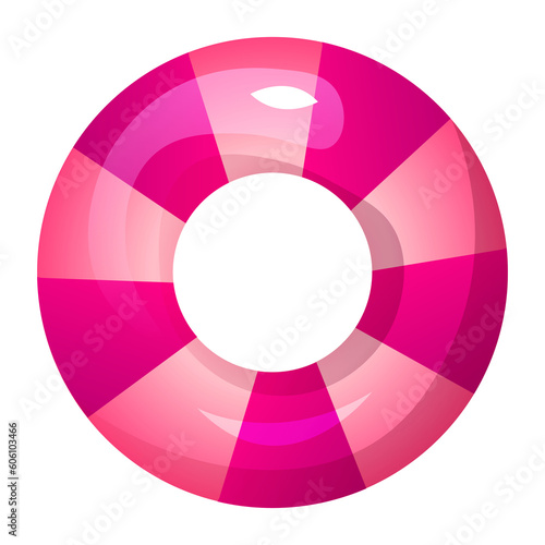 Foto Pink rubber swim rings for water floating