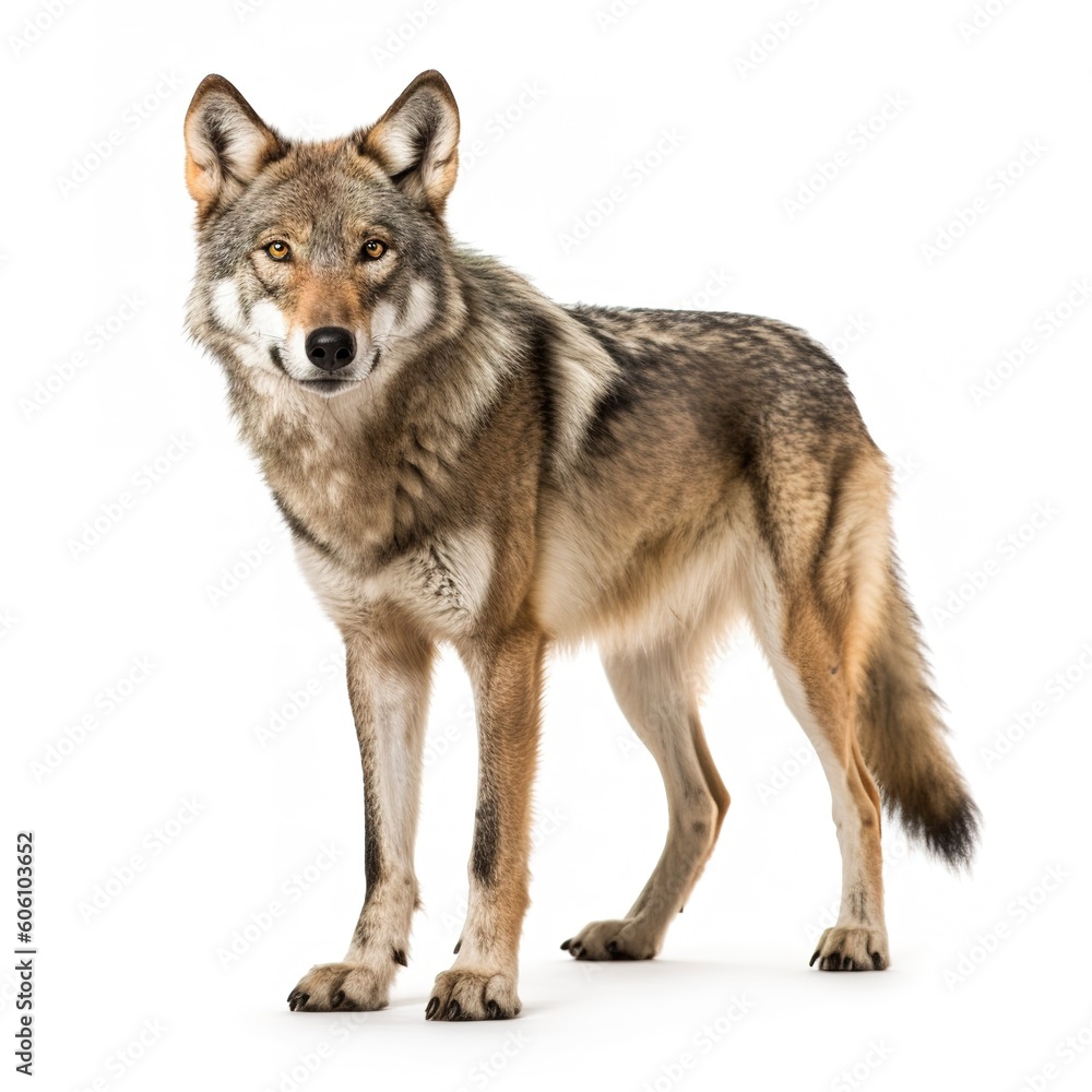 Wolf isolated on white Wolf isolated on white