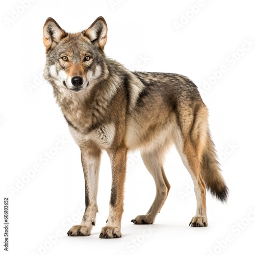 Wolf isolated on white