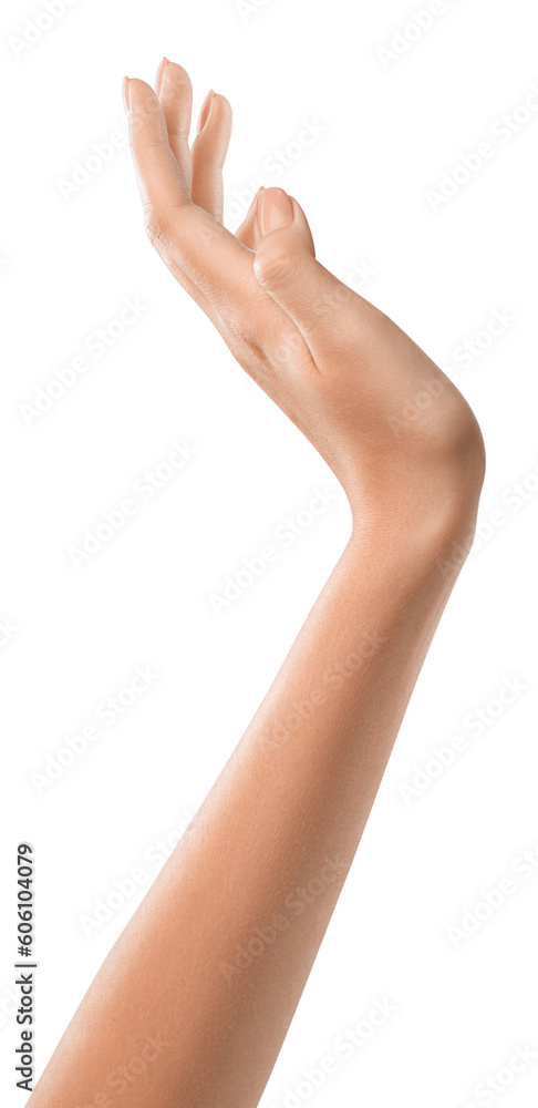 Close-up of a woman's hand, revealing the beauty of perfect skin. Concept for promoting body care and beauty products. Studio shot of woman's hand, showcasing a manicure. Close-up of a woman's hand, revealing the beauty of perfect skin. Concept for promoting body care and beauty products. Studio shot of woman's hand, showcasing a manicure.