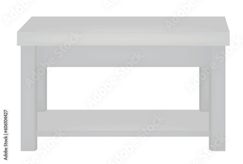 Grey  home table. vector illustration