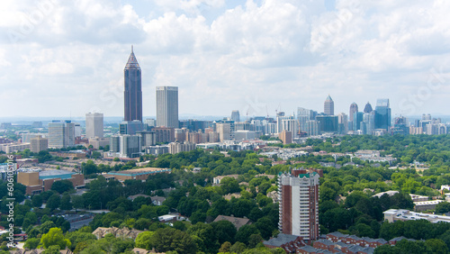 The downtown and midtown Atlanta skyline in May 2023