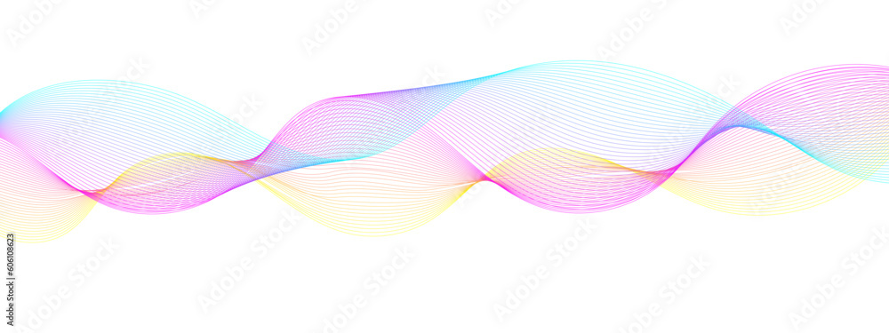 Abstract colorful wave and curve lines with technology background. Abstract wavy lines for science, technology, banner, business, template, flyer design.