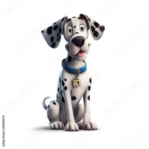 Cute Great Dane dog - generative AI, AI generated