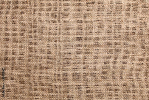 Brown Burlap texture close up. Textured fabric background