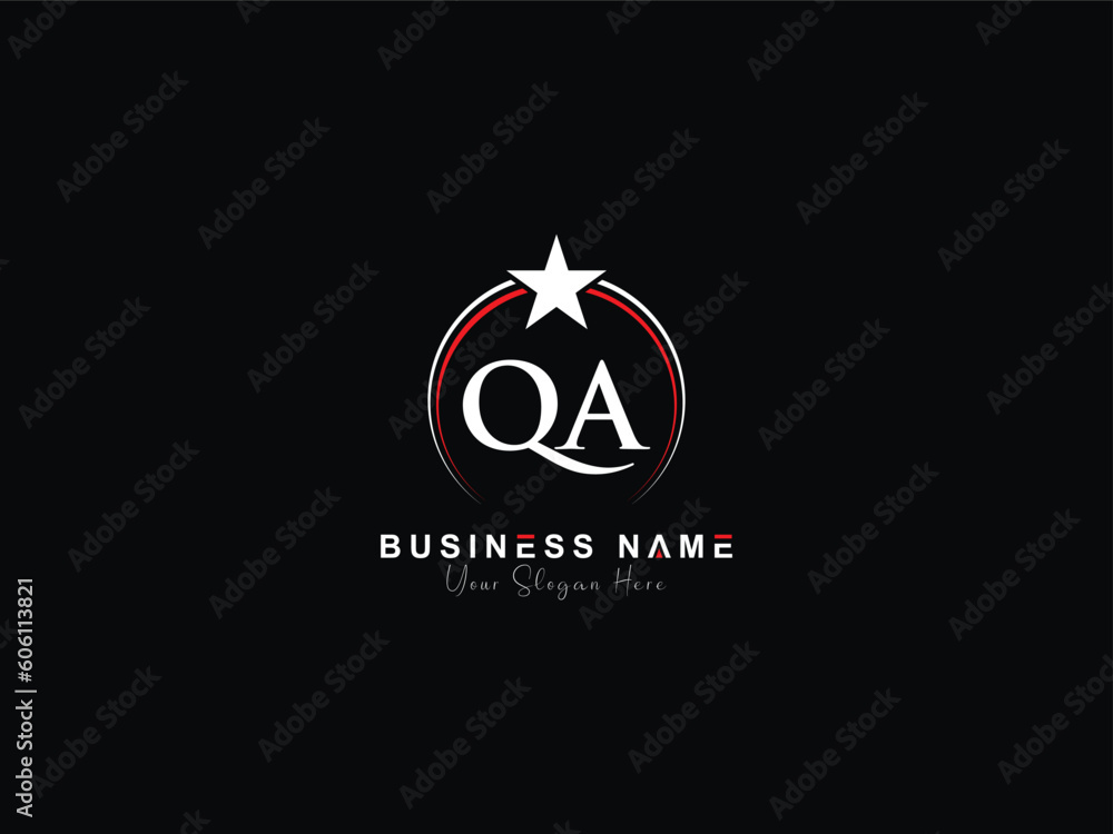 QA, q&a qa Luxury Letter Logo and Star Design For Your Business Stock ...