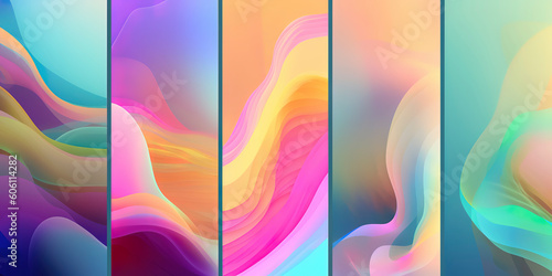 Abstract Wallpaper in Soft Pastel Tones: Elegance and Tranquility. Generated AI