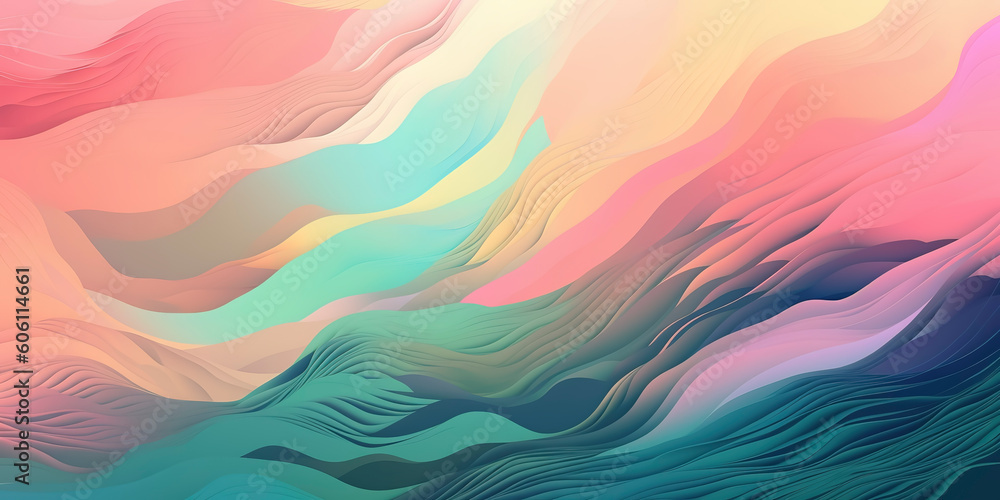Pastel Kaleidoscope: Abstract Wallpaper with Mesmerizing Colors. Generated AI