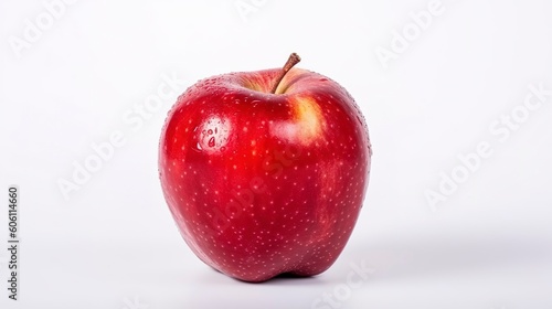 Red apple isolated on white background. 