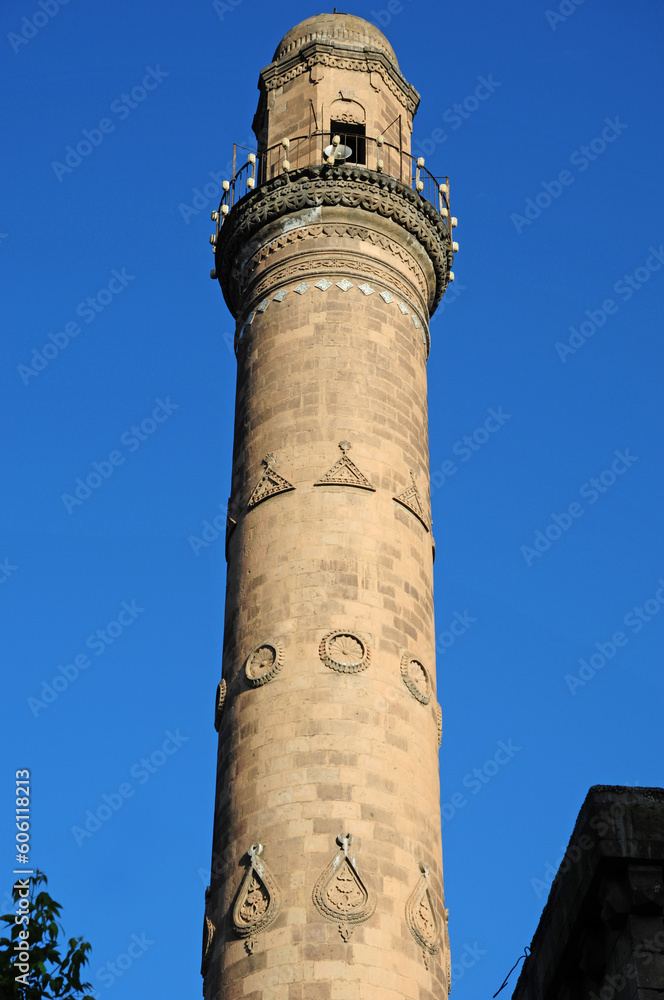 Gokmeydan Mosque, located in Bitlis, Turkey, was built in the 19th century.