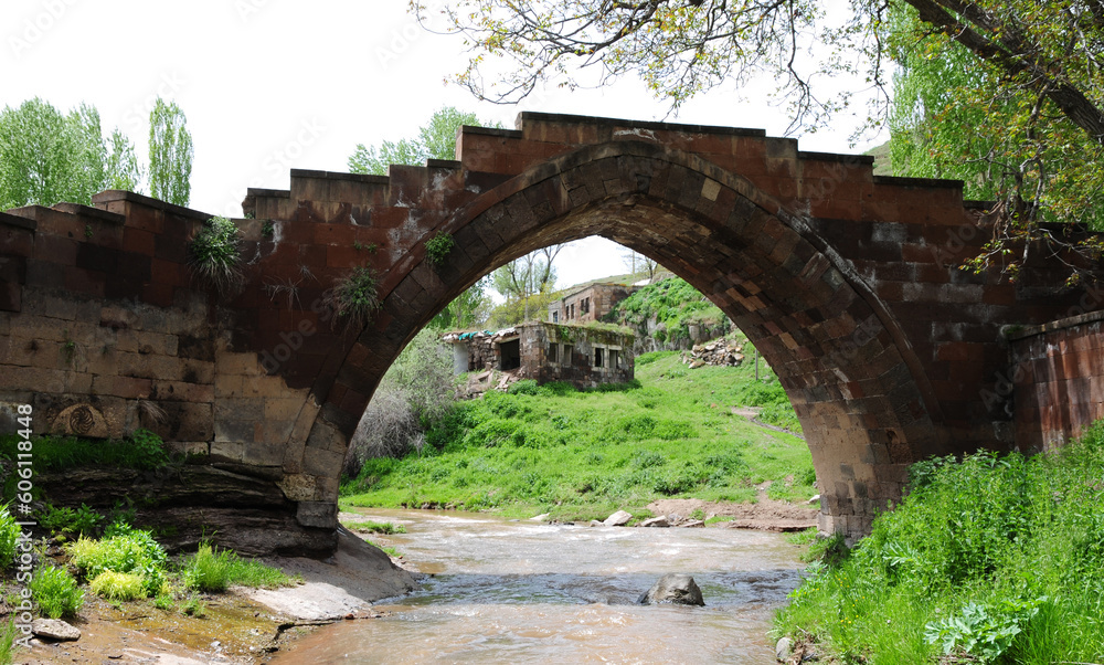 Emir Bayindir Bridge, located in Ahlat, Turkey, was built in the 15th century.