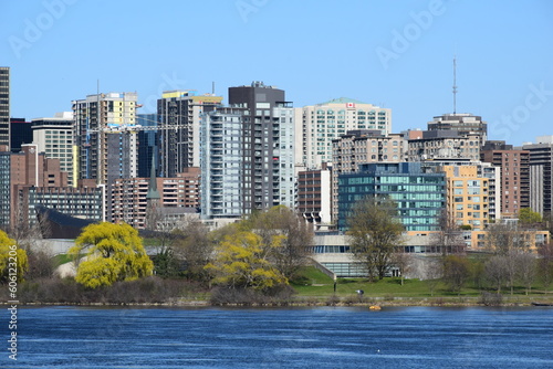 downtown ottawa panorama on sunny afternoon
