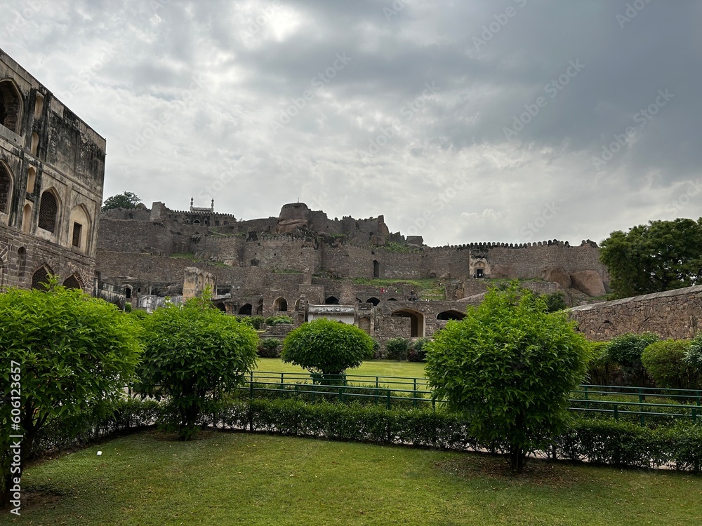 Marvelous yet the ruins of Golconda Fort from Hyderabad, India