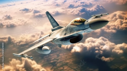 F-16 Fighting Falcon. Generative AI
