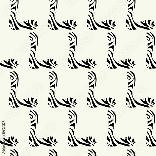 Vector monochrome geometric pattern in simple graphic design. Fashion trendy geometry.