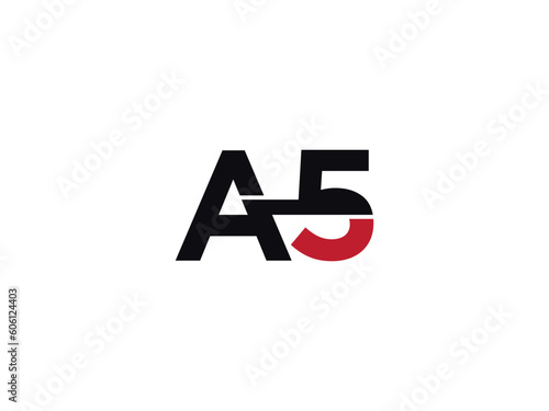 Creative Letter A5 Logo Icon, Minimalist A5 a 5 Business Alphabet Logo Design For You