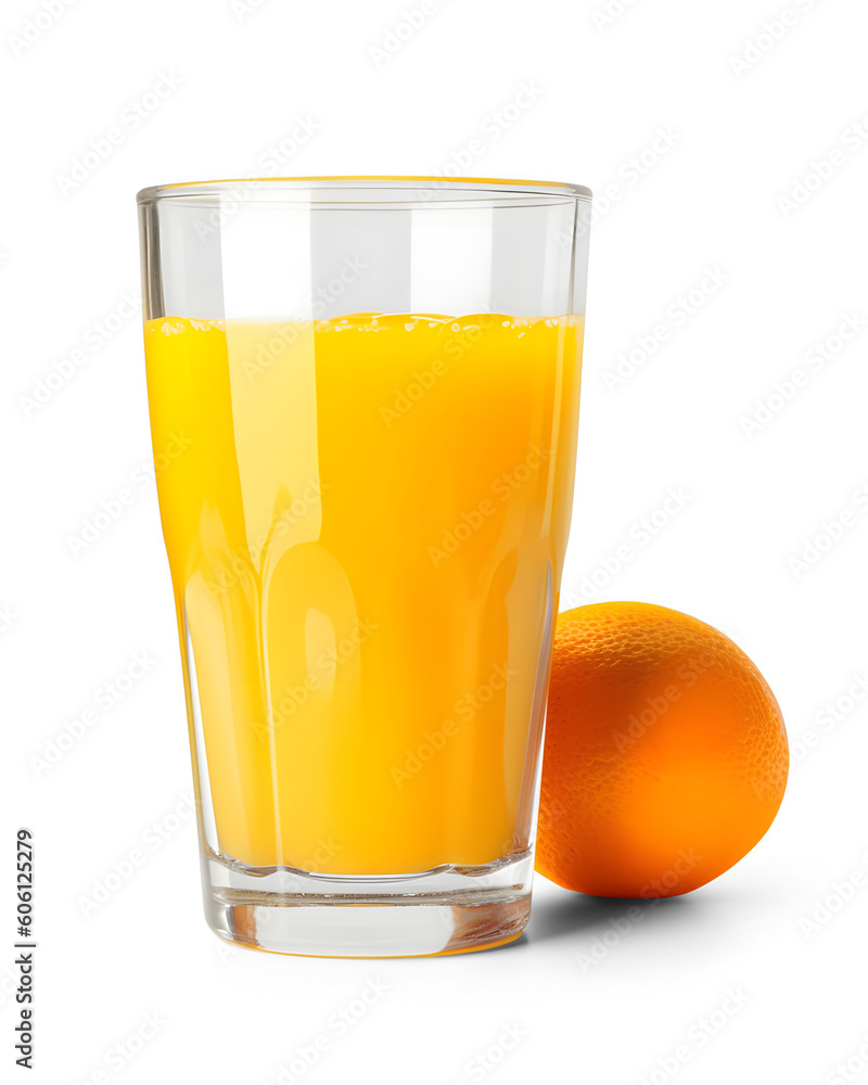 Glass of orange juice isolated on white and transparent background, png Glass of orange juice isolated on white and transparent background, png