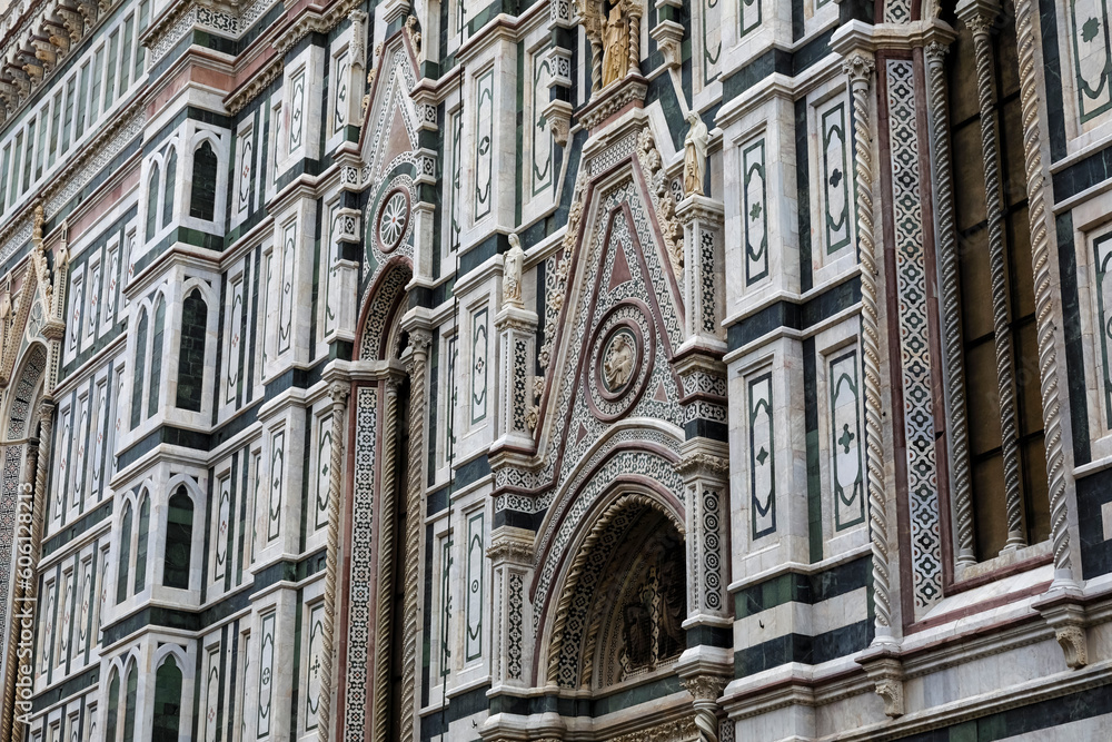 Detail of the facade of Florence Cathedral