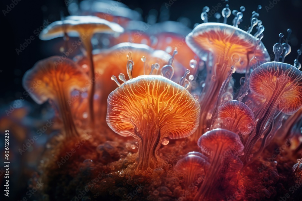 abstract bulticolored background with close-up view of microworld elements, ai tools generated image abstract bulticolored background with close-up view of microworld elements, ai tools generated image