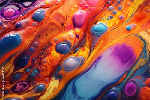 beautiful abstract background with multicolored liquid paint, ai tools generated image