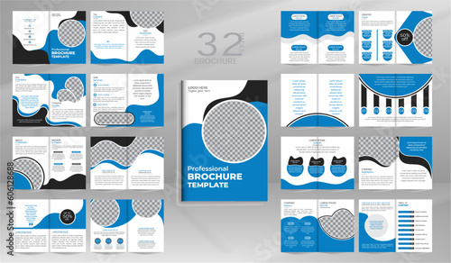 32 Page Modern Business Brochure Design and Modern Bifold Template