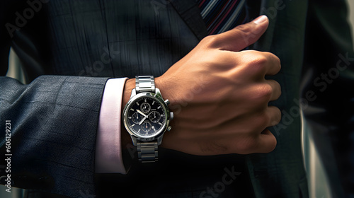 Businessman with watch