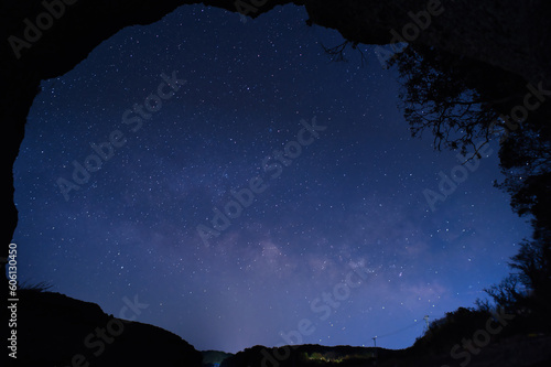 milky way from cave