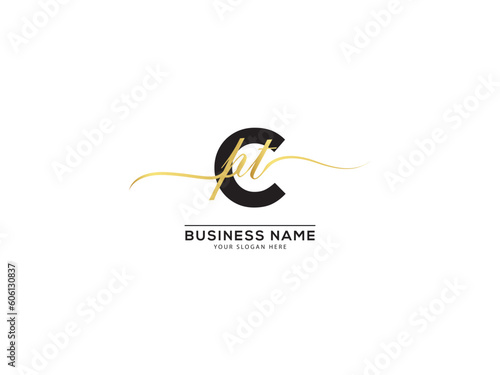 Monogram Cpl c l p  Typography Signature Logo