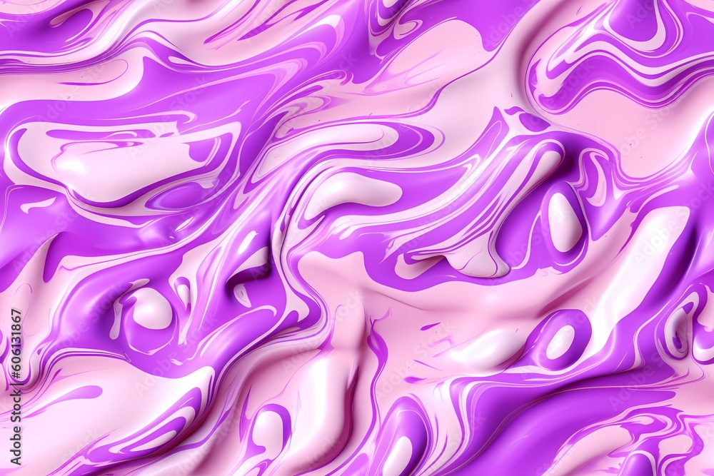 Seamless Pattern. Liquid pastel wavy melted plastic texture. Wrinkle silicone sheet. Wrinkle background. Notches of rubber sheet. Art illustration. Generative Ai. Seamless Pattern. Liquid pastel wavy melted plastic texture. Wrinkle silicone sheet. Wrinkle background. Notches of rubber sheet. Art illustration. Generative Ai.