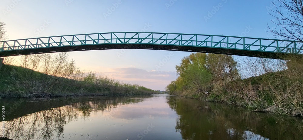 Fototapeta premium Spring kayaking on the creek