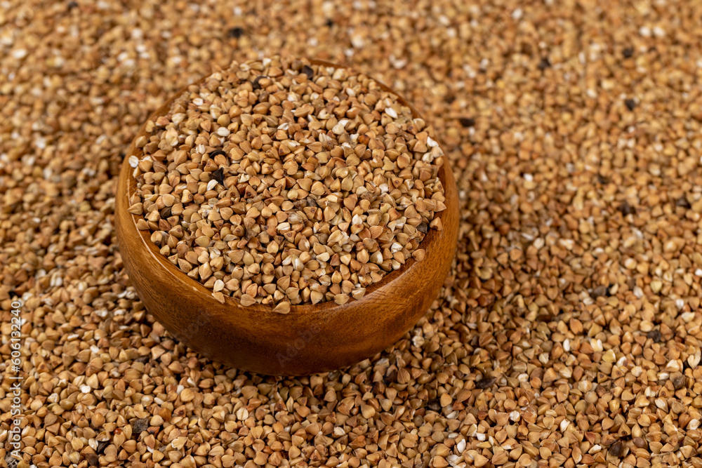 natural ecological grown buckwheat, close up natural ecological grown buckwheat, close up