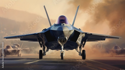 Lockheed Martin F-35 Lightning II. Generative AI © Viktor