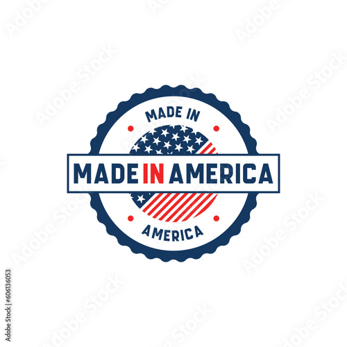 Made in America stamp badge vector design	