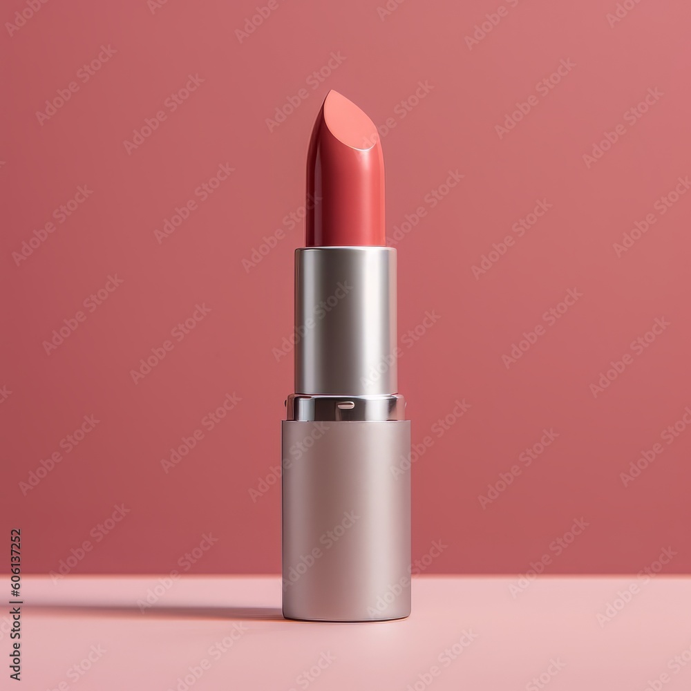lipstick on white background with Generative AI technology lipstick on white background with Generative AI technology