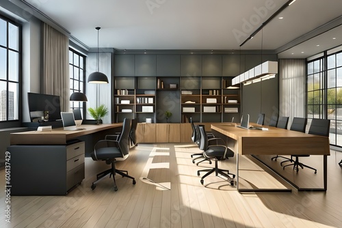 most beautiful desktop  room  office room  and interior designs Generative Ai technology