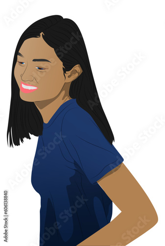 chica joven sonriendo