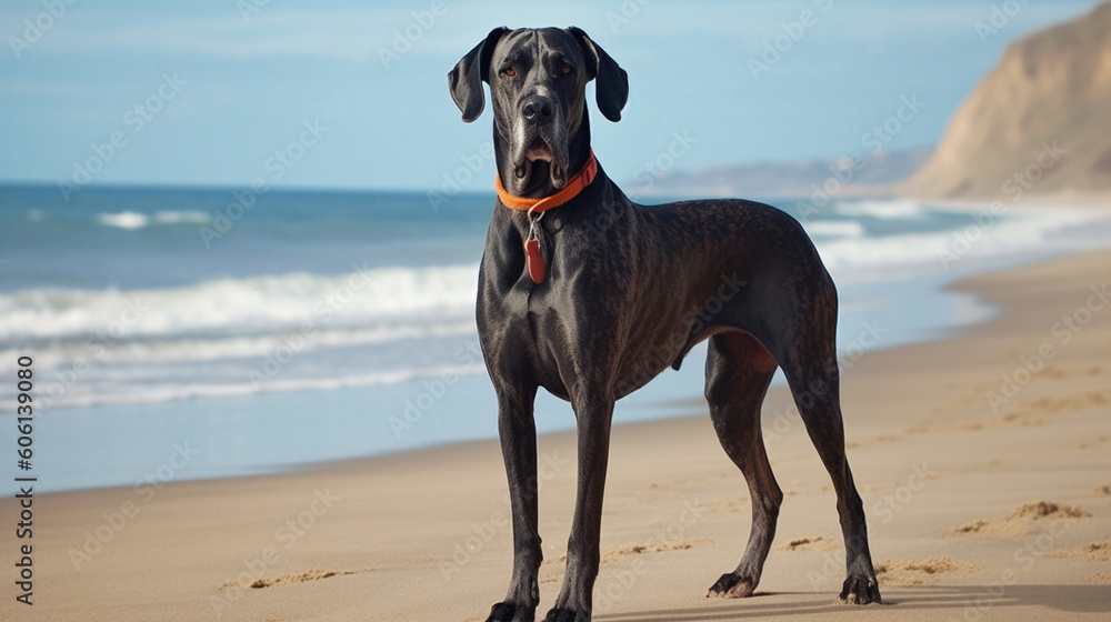 Portrait of a young Great Dane dog Portrait of a young Great Dane dog