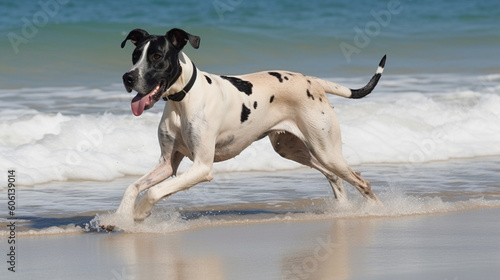 Portrait of a young Great Dane dog