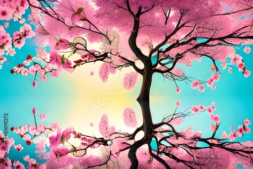 most beautiful spring background generative ai technology