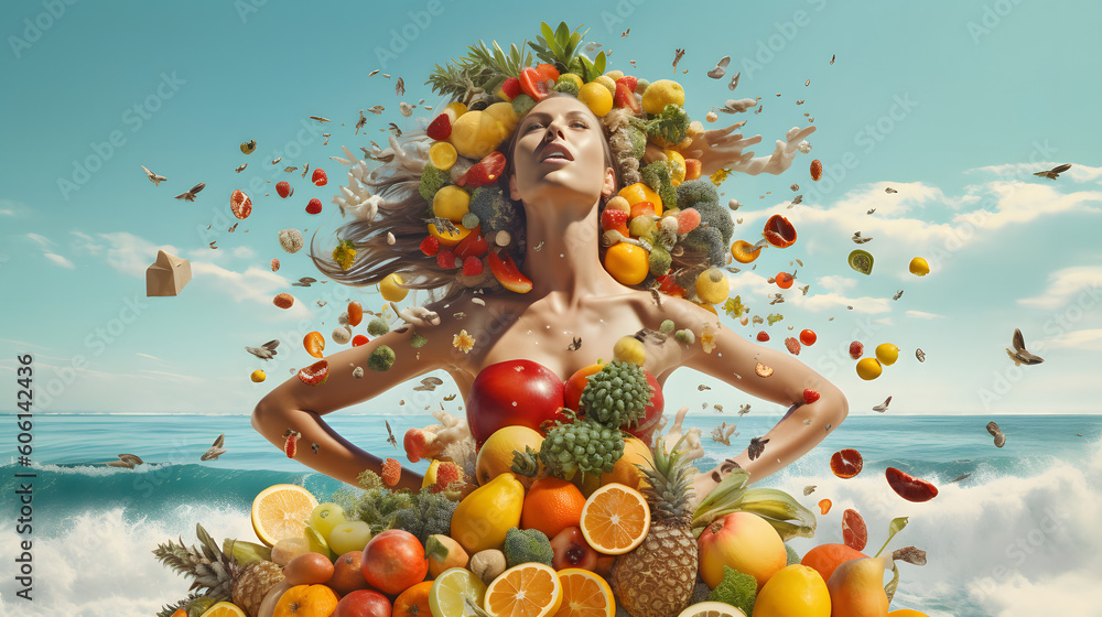 Woman Embracing Positive Mindset Using Healthy Lifestyle Choices Woman Embracing Positive Mindset Using Healthy Lifestyle Choices